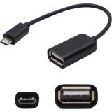 8214551436436 - ADD-ON COMPUTER 12.7CM 5.00 MICRO-USB MALE TO USB 2.0 (A) FEMALE BLACK ON-THE-GO CABLE (USBOTG)