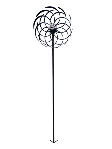 0821559502711 - SOLAR 68 DUAL KINETIC WINDMILL STAKE WITH LED LIGHT