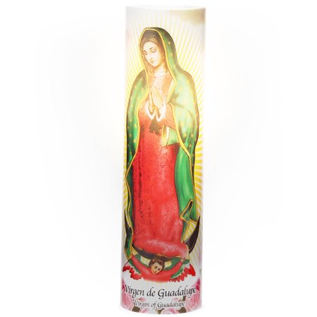 0821614083230 - THE SAINTS COLLECTION VIRGIN OF GUADALUPE LED PRAYER CANDLE