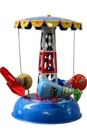 0821692043713 - SHAN MS631 COLLECTIBLE TIN TOY - CAROUSEL WITH SPACE CAPSULES