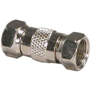 0822335000254 - 75 OHM COAXIAL TYPE F MALE TO MALE ADAPTER (SILVER)