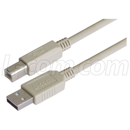 0822335079120 - L-COM CSMU SERIES PREMIUM USB CABLE TYPE A MALE TO B MALE (4 METERS)