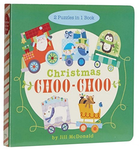 0082272945807 - C.R. GIBSON JILL MCDONALD CHRISTMAS CHOO-CHOO PUZZLE BOARD BOOK