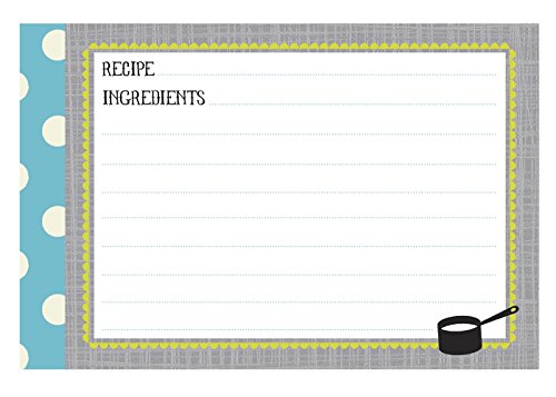 0082272976603 - C.R. GIBSON Q12-14120 KITCHEN GEAR 40 COUNT RECIPE CARDS, 4 BY 6-INCH, MULTICOLOR