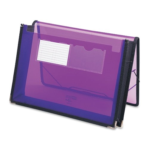 0823019800849 - SMEAD POLY WALLET, 2-1/4 EXPANSION, FLAP AND CORD CLOSURE, LETTER SIZE, PURPLE