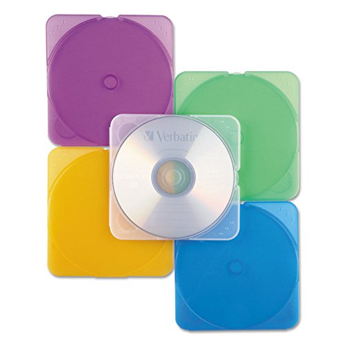 0823019844027 - VERBATIM TRIMPAK CD AND DVD STORAGE CASES - 5 ASSORTED COLORS (10-PACK) 93804