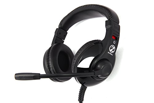 0823884204506 - ZALMAN GAMING STEREO HEADSET WITH MICROPHONE & BUILT-IN VOLUME CONTROL, BLACK (HPS200)