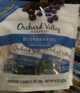 0824295136738 - ORCHARD VALLEY HARVEST SWEETENED BLUEBERRYDARK CHOCOLATE 8OZ(1OZX8)