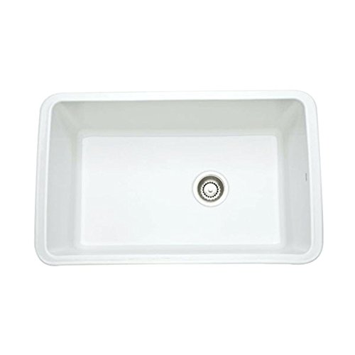0824438055520 - ROHL 6307-00 31-1/8-INCH BY 19-5/8-INCH BY 11 INCH, 31-INCH SINGLE BOWL ALLIA UNDERMOUNT FIRECLAY KITCHEN SINK IN WHITE