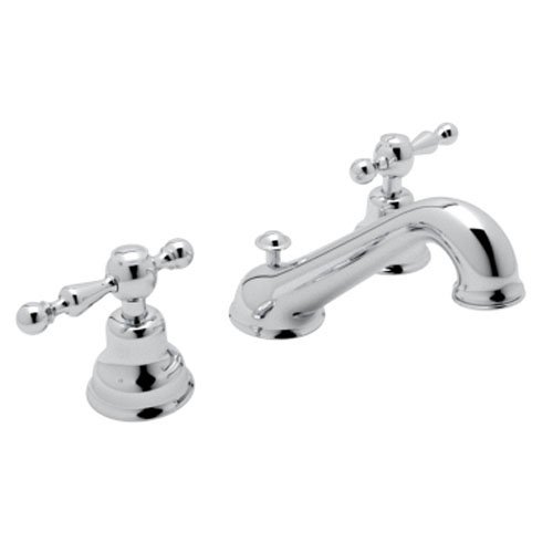 0824438201422 - ROHL AC102L-APC-2 CISAL WIDESPREAD LAVATORY FAUCET WITH ORNATE METAL LEVERS AND POP-UP, POLISHED CHROME