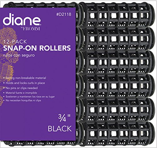 0824703021182 - DIANE SNAP-ON ROLLERS * 3/4 INCH * 12 ROLLERS PER BAG
