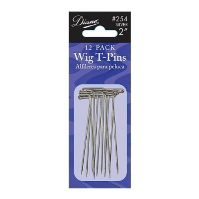 0824703025401 - DIANE WIG T-PINS * 2 LONG * SILVER * PACKAGE OF 12