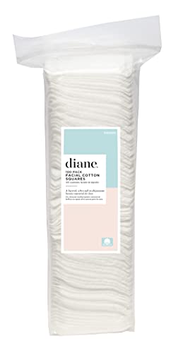 0824703030733 - DIANE 100% FACIAL COTTON SQUARES, PACK OF 100, DEE065