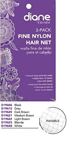 0824703196231 - DIANE FINE NYLON HAIR NETS - BLONDE (3 PACK)
