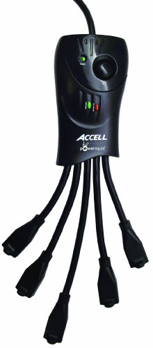 0826388106574 - ACCELL D080B-008K 3 FOOT CORD POWERSQUID 1080 JOULES SURGE PROTECTOR WITH POWER CONDITIONER AND 5 OUTLETS