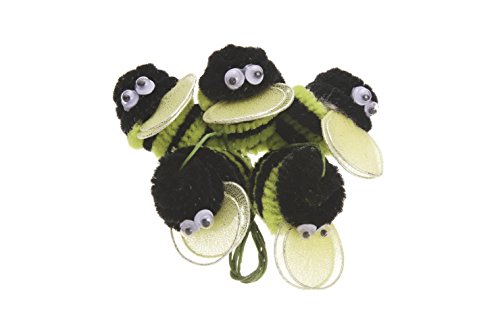 0082676103599 - CHENILLE BEES W/WIRE 1 5/PKG-BLACK & YELLOW