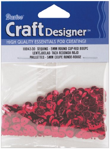 0082676211799 - CUPPED SEQUINS 5MM 800/PKG-RED