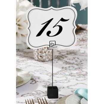 0082676221811 - NUMBERS 1-25 TABLE CARDS WEDDING RECEPTION DAVID TUTERA SCROLL EDGE DOUBLE SIDE