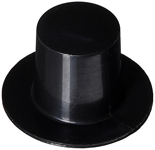 0082676255533 - DARICE 144-PIECE PLASTIC TOP HAT, 28 BY 17MM, BLACK