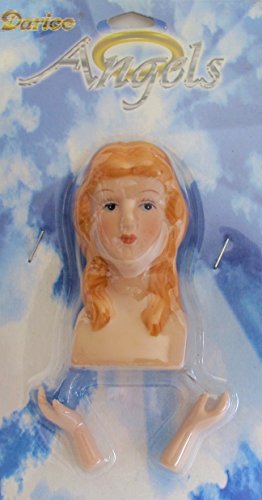 0082676271106 - DARICE CRAFT PACK OF 1 SET PORCELAIN 'ANGELS' DOLL HEAD 2-3/4 TALL & PAIR OF HANDS EACH HAND 1-3/8 LONG (HEAD HAS STRAWBERRY BLONDE COLOR HAIR)