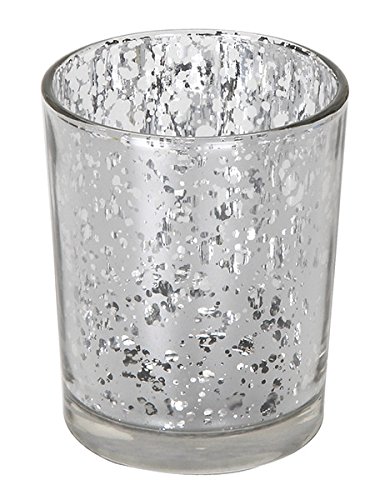 0082676369544 - DAVID TUTERA GLASS VOTIVES - SILVER SPOT PLATING - 1 PIECE