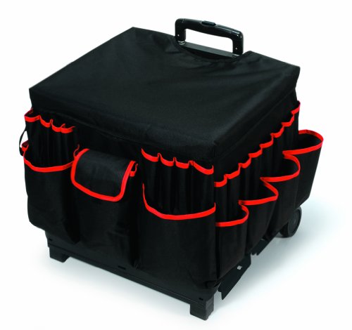 0082676599736 - DARICE 1210-27 ROLLING CRAFT CART WITH NYLON LINER AND TELESCOPING ALUMINUM HANDLE