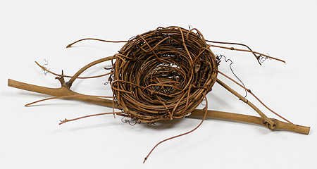 0082676647925 - 2 NATURAL ROBIN BIRD NEST WITH TWIGS - PACKAGE OF 6 NESTS