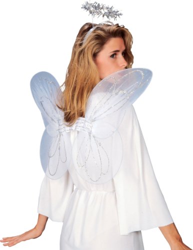 0082686136280 - RUBIE'S ANGEL WINGS AND HALO SET, WHITE, ONE SIZE