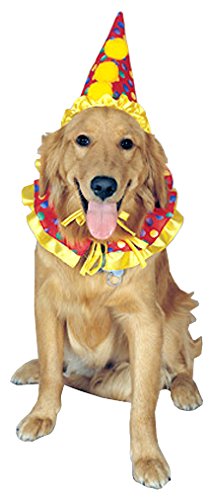 0082686503198 - RUBIES COSTUME COMPANY CLOWN PET COSTUME COLLAR AND HAT