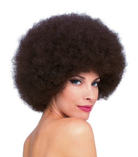 0082686507639 - RUBIE'S COSTUME DELUXE AFRO WIG,DARK BROWN, ONE SIZE