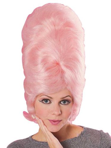0082686508131 - RUBIE'S COSTUME LARGE BEEHIVE WIG, PINK, ONE SIZE