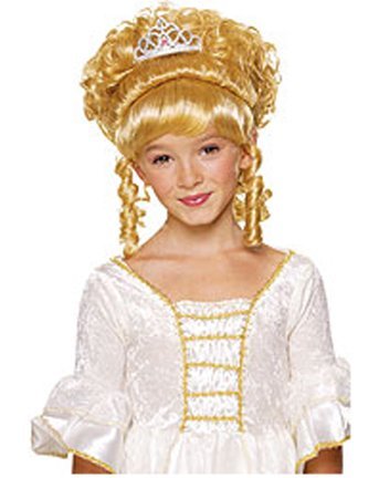 0082686514217 - BLONDE WIG WITH TIARA CHILD SIZE ONE-SIZE