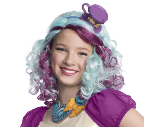 0082686528849 - RUBIES EVER AFTER HIGH CHILD MADELINE HATTER WIG WITH HEADPIECE
