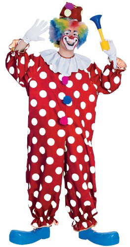 0082686550529 - RUBIE'S COSTUME HAUNTED HOUSE COLLECTION DOTTED CLOWN COSTUME, RED, ONE SIZE