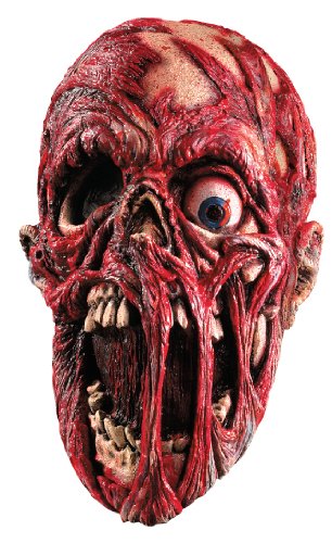 0082686671057 - RUBIE'S COSTUME SCREAMING CORPSE OVERHEAD MASK, FLESH/RED , ONE SIZE