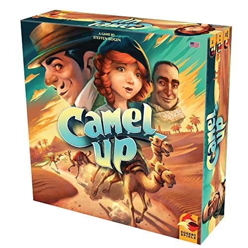 0826956300700 - CAMEL UP BOARD GAME (SECOND EDITION) | STRATEGY BOARD GAME | DICE GAME | FAMILY BOARD GAME FOR ADULTS AND KIDS | AGES 8 AND UP | 3 TO 8 PLAYERS | AVERAGE PLAYTIME 30-45 MINUTES | MADE BY EGGERTSPIELE
