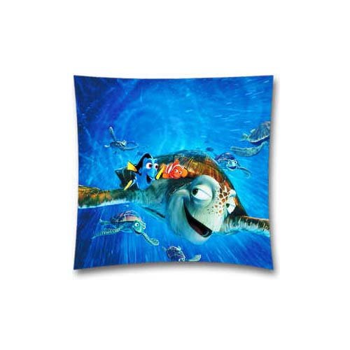 8269652257343 - PERSONALIZED 18X18 INCH SQUARE COTTON POLYESTER PILLOWCASES FINDING NEMO DISNEY ILLUST THROW PILLOW COVER