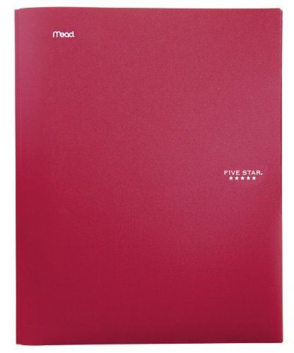 8271072784897 - FIVE STAR STAY-PUT POCKET FOLDER, 11.62 X 9.31 X .25 INCHES, RED