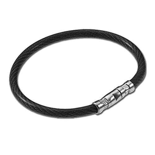 8271072813016 - LUCKY LINE PRODUCTS 5 TWISTY KEY RING, 5 PACK, BLACK