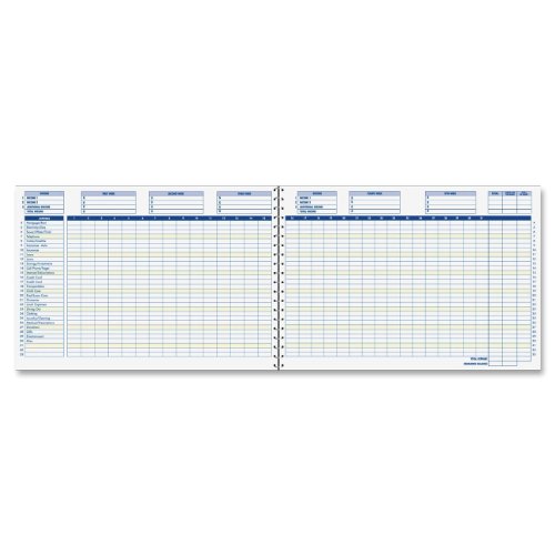 8271072851605 - ADAMS HOME OFFICE BUDGET BOOK, WEEKLY/MONTHLY FORMAT, 10 X 7 INCHES, WHITE (AFR31)
