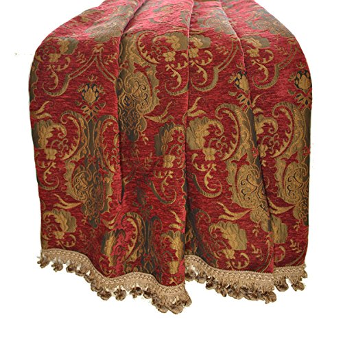 8271366154276 - LUXURY CHINA ART RED THROW BY SHERRY KLINE , SK000343, RED, POLYESTER