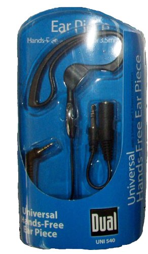 0827204108147 - DUAL UNIVERSAL HANDS-FREE EARPIECE WITH 2.5MM AND 3.5MM CONNECTORS UNI540, BLACK (DISCONTINUED BY MANUFACTURER)
