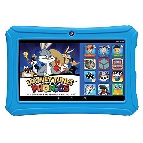 0827396527474 - EPIK LEARNING KIDS TABLET, 7 CAPACITIVE TOUCHSCREEN TABLET FEATURING ANDROID 5.0, GOOGLE MOBILE SERVICES AND LOONEY TUNES CLICK N READ PHONICS, INTEL QUAD CORE. (16GB) BLUE.