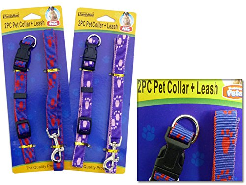 0827680191718 - 2PC PET COLLAR AND LEASH