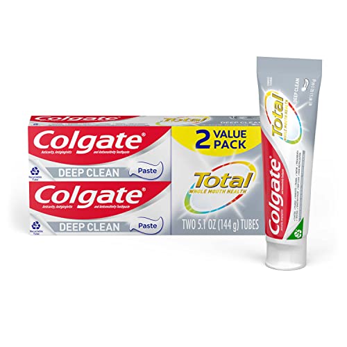 0827854001928 - COLGATE TOTAL DEEP CLEAN TOOTHPASTE, MINT TOOTHPASTE, 5.1 OZ TUBE, 2 PACK