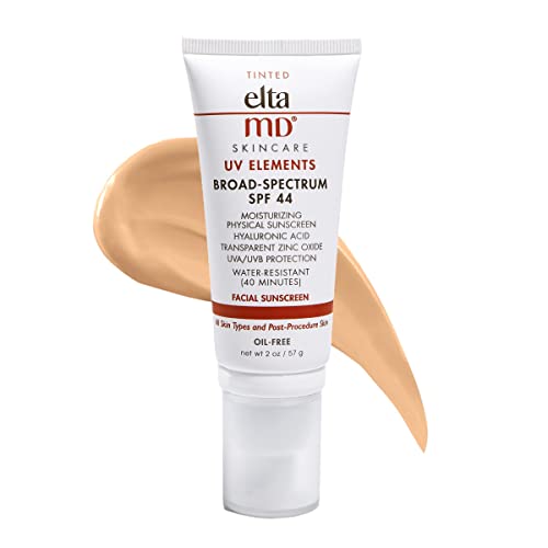 0827854010111 - ELTAMD UV ELEMENTS TINTED SUNSCREEN MOISTURIZER, SPF 44 TINTED SPF MOISTURIZER FOR FACE AND BODY, LIGHTWEIGHT OIL FREE FORMULA, GREAT FOR USING UNDER MAKEUP AND SENSITIVE SKIN TYPES, 2.0 OZ TUBE
