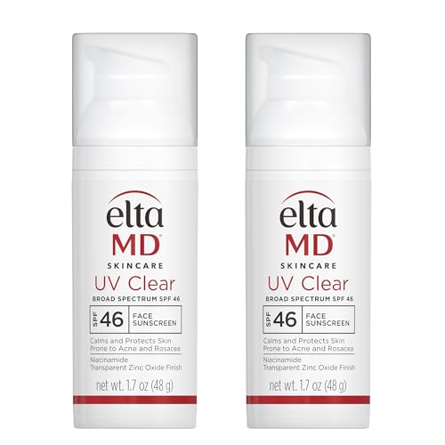 0827854016151 - ELTAMD UV CLEAR FACE SUNSCREEN, SPF 46 OIL FREE SUNSCREEN WITH ZINC OXIDE, PROTECTS AND CALMS SENSITIVE SKIN AND ACNE-PRONE SKIN, LIGHTWEIGHT, SILKY, DERMATOLOGIST RECOMMENDED, (2 PACK)