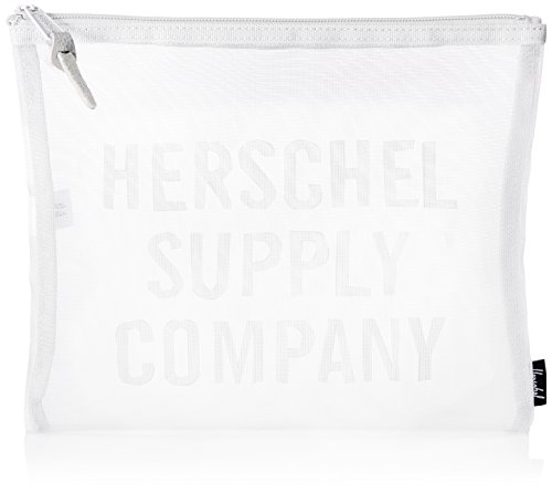 0828432062515 - HERSCHEL SUPPLY CO. NETWORK LARGE MESH POUCH, WHITE, ONE SIZE