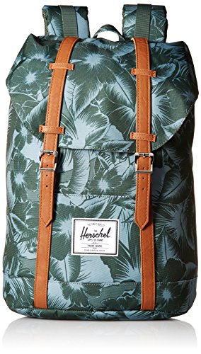 0828432092321 - HERSCHEL SUPPLY CO. RETREAT BACKPACK,JUNGLE FLORAL GREEN,ONE SIZE