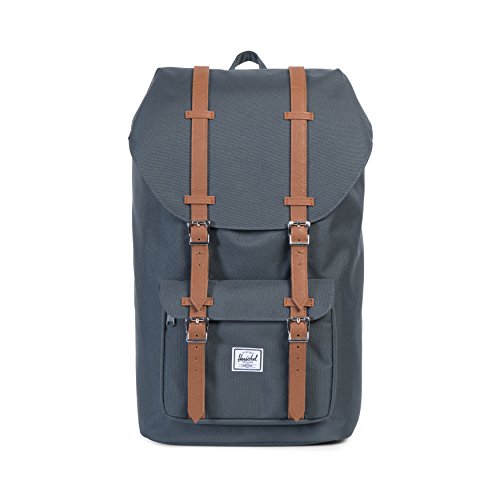 0828432092390 - HERSCHEL SUPPLY CO. LITTLE AMERICA BACKPACK 1-PIECE, DARK SHADOW/TAN SYNTHETIC LEATHER, ONE SIZE